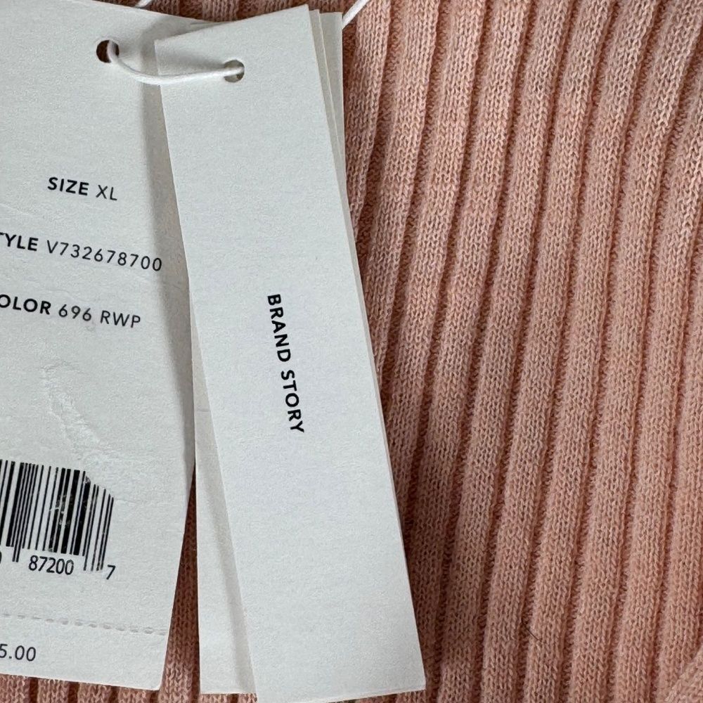 Vince Marled‎ Rib Wool/Cotton Women's Sweater Crew Neck Rosewater Petal Sz XL - Picture 9 of 14